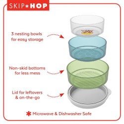 Skip Hop Smart Serve 3 Pack Bowls Mangkuk Makan...
